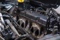 Disassembled Car engine detail Royalty Free Stock Photo