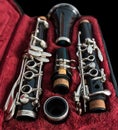 Clarinet in its case Royalty Free Stock Photo