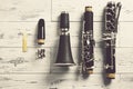 Disassembled clarinet Royalty Free Stock Photo