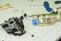 Disassembled electric car door lock