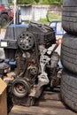 Disassembled engine of a modern car Royalty Free Stock Photo