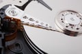 Disassembled hard drive Royalty Free Stock Photo