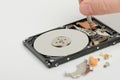 Disassembled hard drive Royalty Free Stock Photo
