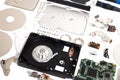 Disassembled hdd drive Royalty Free Stock Photo