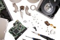 Disassembled hdd drive Royalty Free Stock Photo