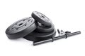 Disassembled dumbbell Royalty Free Stock Photo