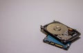 Disassembled hard drive from a laptop Royalty Free Stock Photo