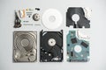 Disassembled laptop hard drive Royalty Free Stock Photo