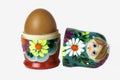 Disassembled Matryoshka with egg