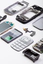 Disassembled mobile phone Royalty Free Stock Photo