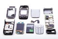 Disassembled mobile phone