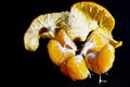 Disassembled orange mandarin