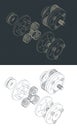 Disassembled Planetary Gearbox Drawings