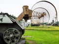 Disassembled tank and Tsar Tank in Tank Museum