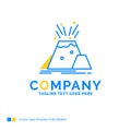 disaster, eruption, volcano, alert, safety Blue Yellow Business