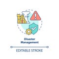 Disaster management concept icon