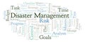 Disaster Management word cloud, made with text only.