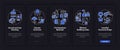 Disaster mitigation involves night mode onboarding mobile app screen