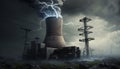 power plants danger concept Royalty Free Stock Photo