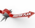 Disaster Plan - Arrow Jumping Over Hole Royalty Free Stock Photo