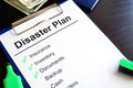 Disaster Plan. Royalty Free Stock Photo