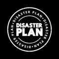 Disaster Plan text stamp, concept background