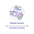 Disaster recovery concept icon Royalty Free Stock Photo