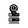 disaster recovery data center glyph icon vector illustration