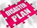 Disaster recovery plan concept mitigating risks and planning ahead - 3d illustration