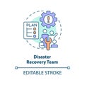Disaster recovery team concept icon
