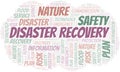 Disaster Recovery typography vector word cloud Royalty Free Stock Photo