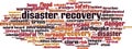 Disaster recovery word cloud Royalty Free Stock Photo