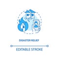 Disaster relief concept icon