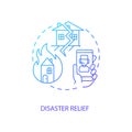Disaster relief concept icon