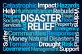 Disaster Relief Word Cloud Royalty Free Stock Photo