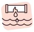 Disaster water problem, icon
