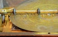Disc of antique hole gramophone.
