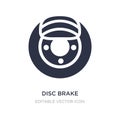 disc brake icon on white background. Simple element illustration from Transportation concept Royalty Free Stock Photo