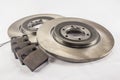 Disc brakes and brake pads Royalty Free Stock Photo