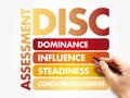 DISC, business and education concept