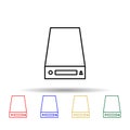 disc drives multi color style icon. Simple thin line, outline vector of computer parts icons for ui and ux, website or mobile Royalty Free Stock Photo