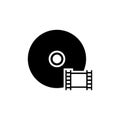 Disc Film, Video CD DVD Flat Vector Icon Royalty Free Stock Photo
