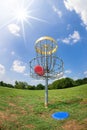 Disc golf basket Royalty Free Stock Photo