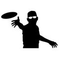 Disc golf frisbee vector eps Hand drawn, Vector, Eps, Logo, Icon, crafteroks, silhouette Illustration for different uses Royalty Free Stock Photo