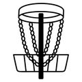 Disc golf frisbee vector eps Hand drawn, Vector, Eps, Logo, Icon, crafteroks, silhouette Illustration for different uses Royalty Free Stock Photo