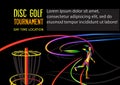 Disc golf or Frolf sports banner Royalty Free Stock Photo