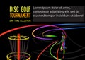 Disc golf or Frolf sports banner Royalty Free Stock Photo