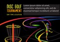 Disc golf or Frolf sports banner Royalty Free Stock Photo