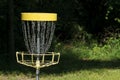 Disc Golf Goal Target In The Woods Royalty Free Stock Photo