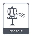 disc golf icon in trendy design style. disc golf icon isolated on white background. disc golf vector icon simple and modern flat Royalty Free Stock Photo